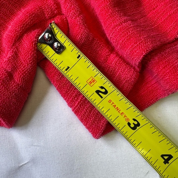 Luxury brand flamingo pink Terrycloth women’s beach shorts - Picture 6 of 9